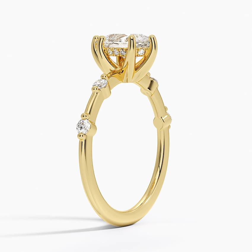 18K Yellow Gold Aimee Hidden Halo Diamond Ring