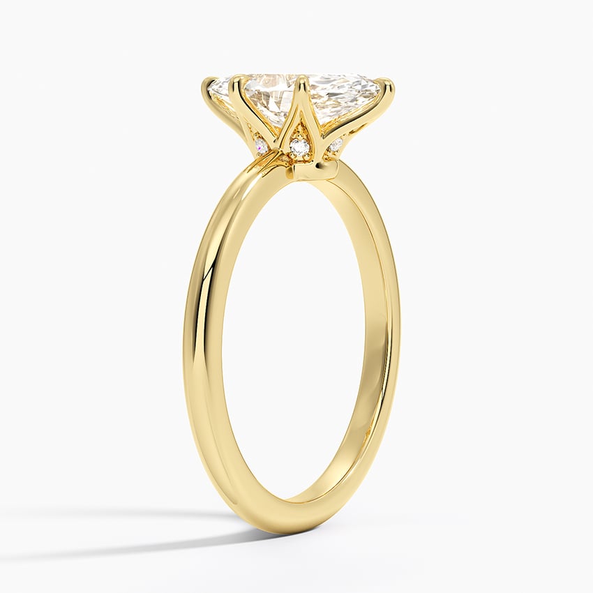 18K Yellow Gold Esme Hidden Halo Diamond Ring