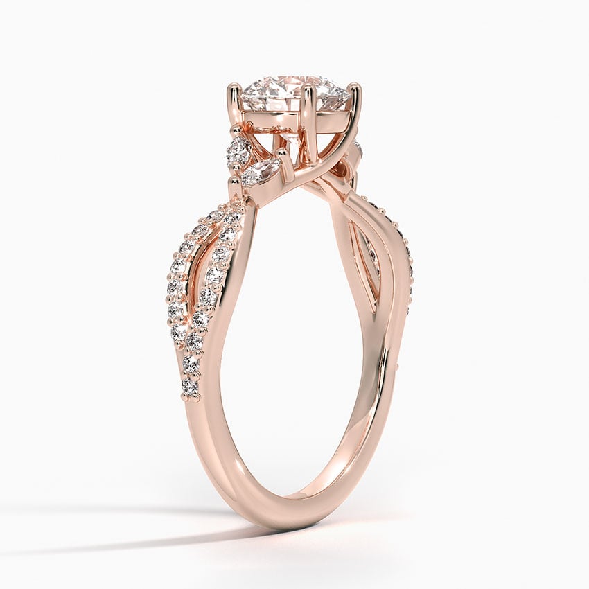 14K Rose Gold Luxe Willow Diamond Ring (1/4 ct. tw.), large side view