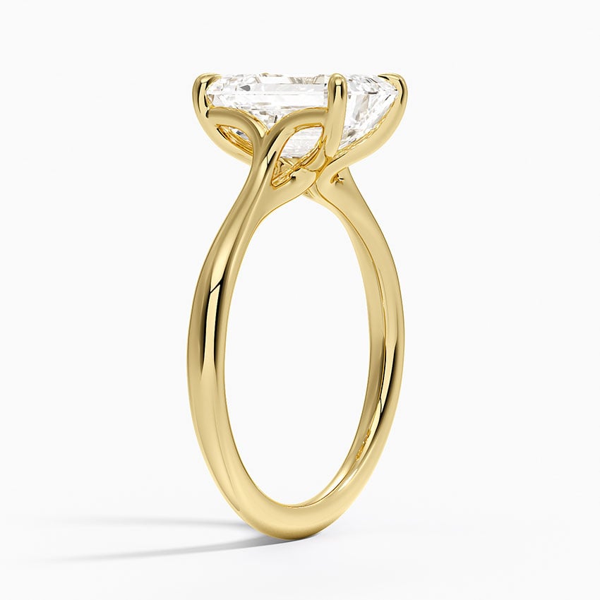 Freesia Cathedral Solitaire Engagement Ring in 18K Yellow Gold