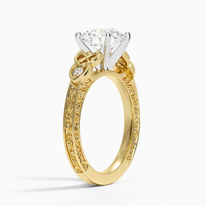 14K Yellow Gold Aberdeen Celtic Diamond Ring