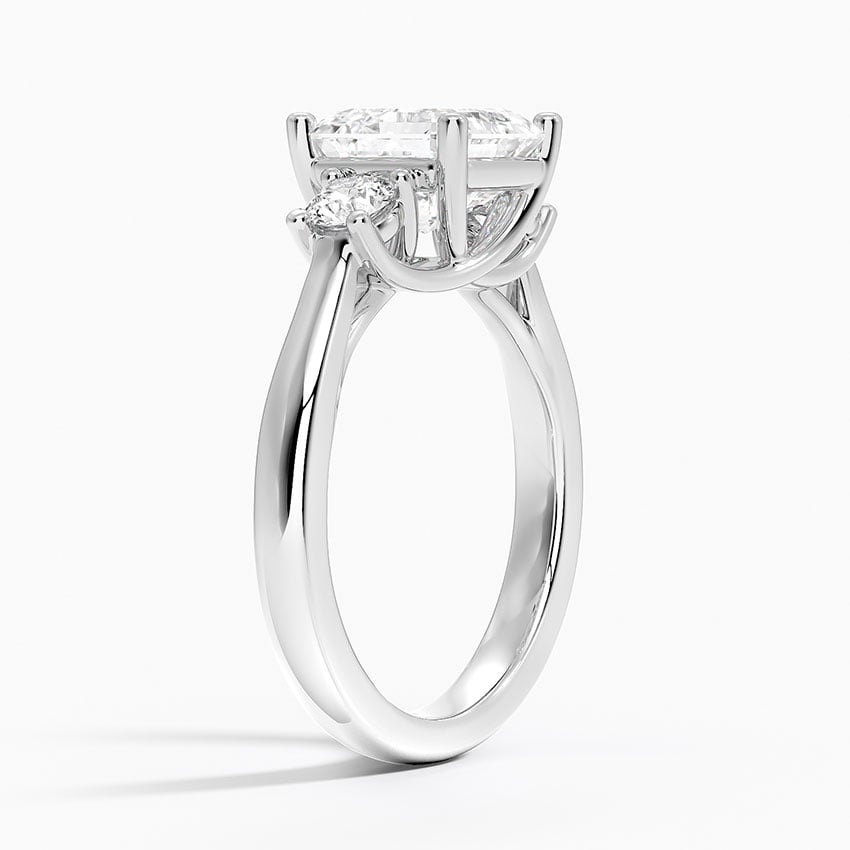 Three Stone Trellis Engagement Ring Setting
