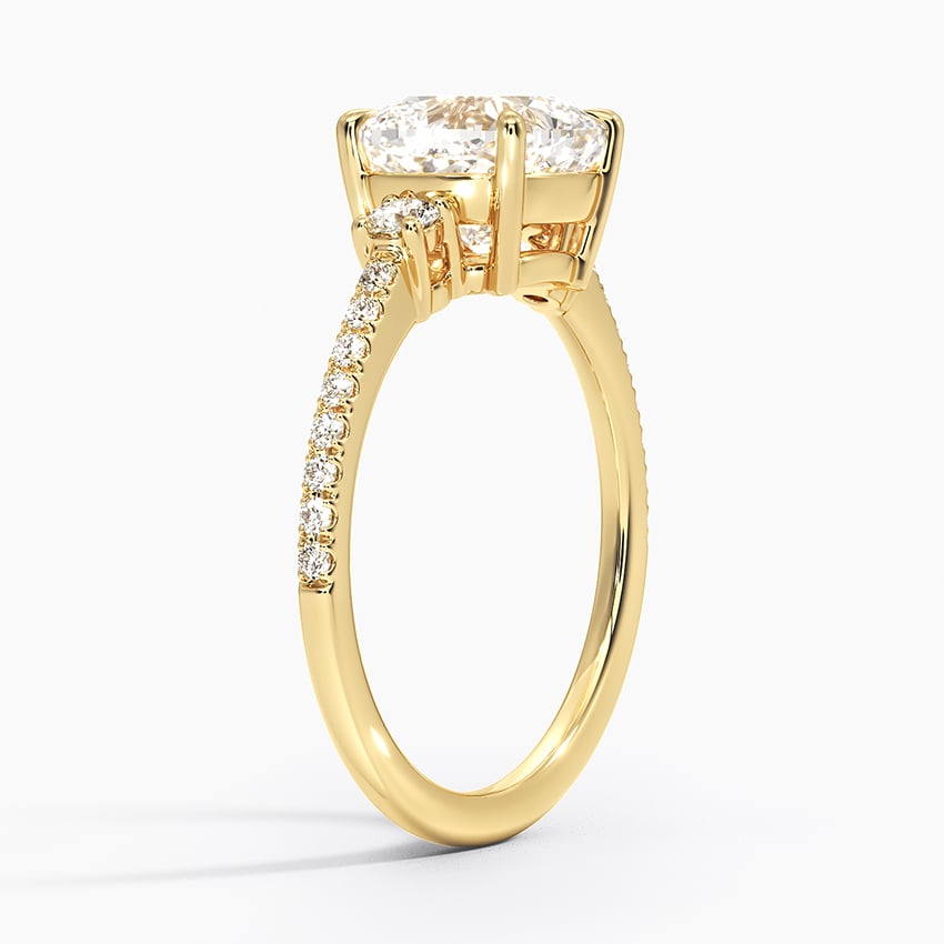 18K Yellow Gold Lyra Three Stone Diamond Ring (1/4 ct. tw.)