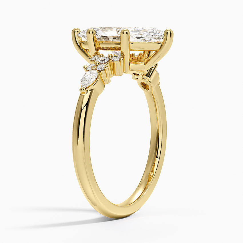 Pear and Round Diamond Engagement Ring Setting