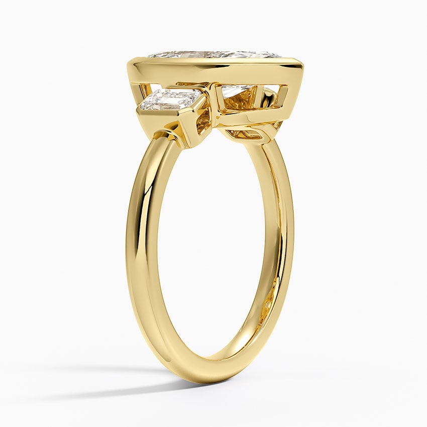 Rhiannon Bezel Three Stone Diamond Ring