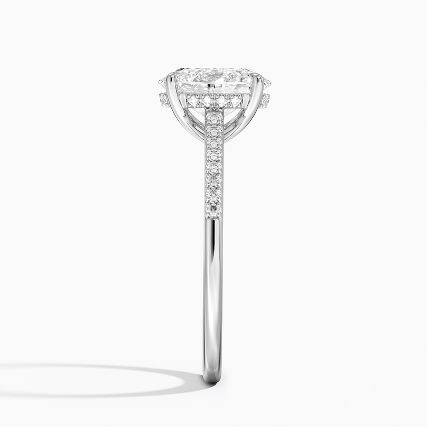 18K White Gold Lissome Half-Coverage Diamond Ring