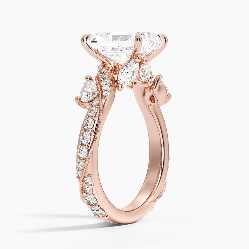 14K Rose Gold Grand Camellia Diamond Ring