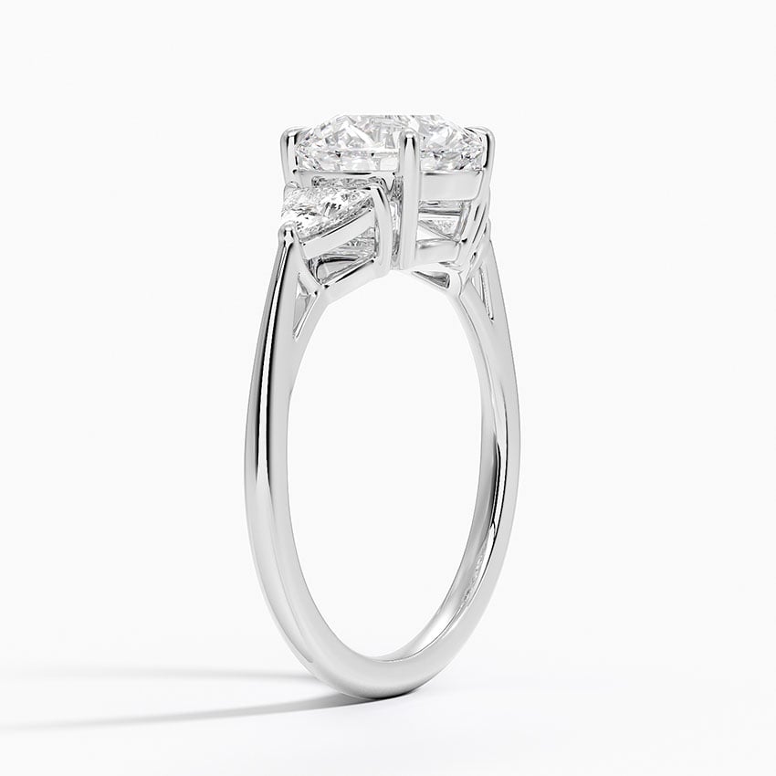 Platinum Luxe Trillion Cut Three Stone Diamond Ring