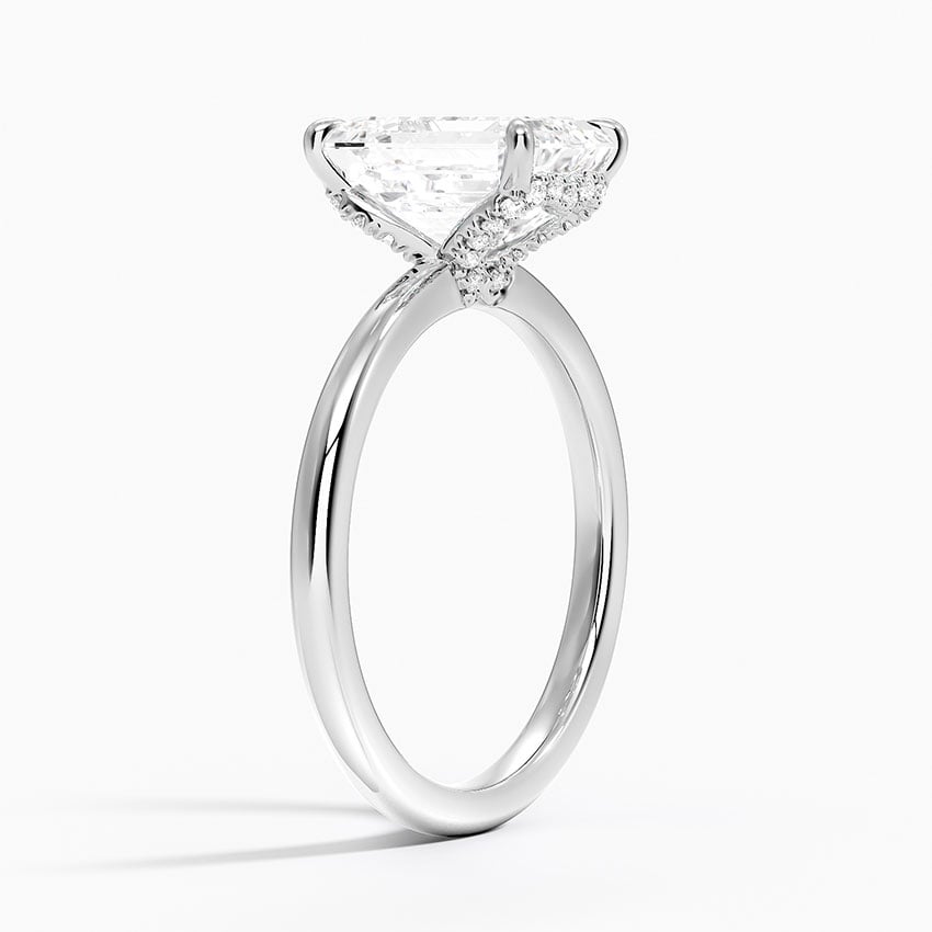 Platinum Hidden Heart Diamond Ring