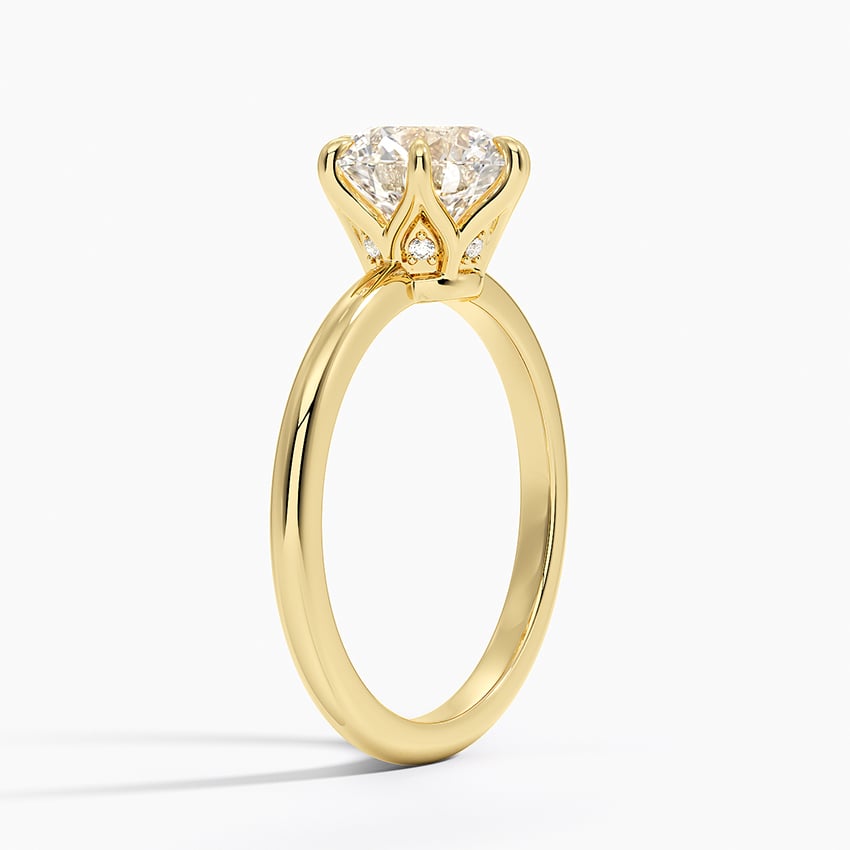 Hidden Halo Solitaire Engagement Ring