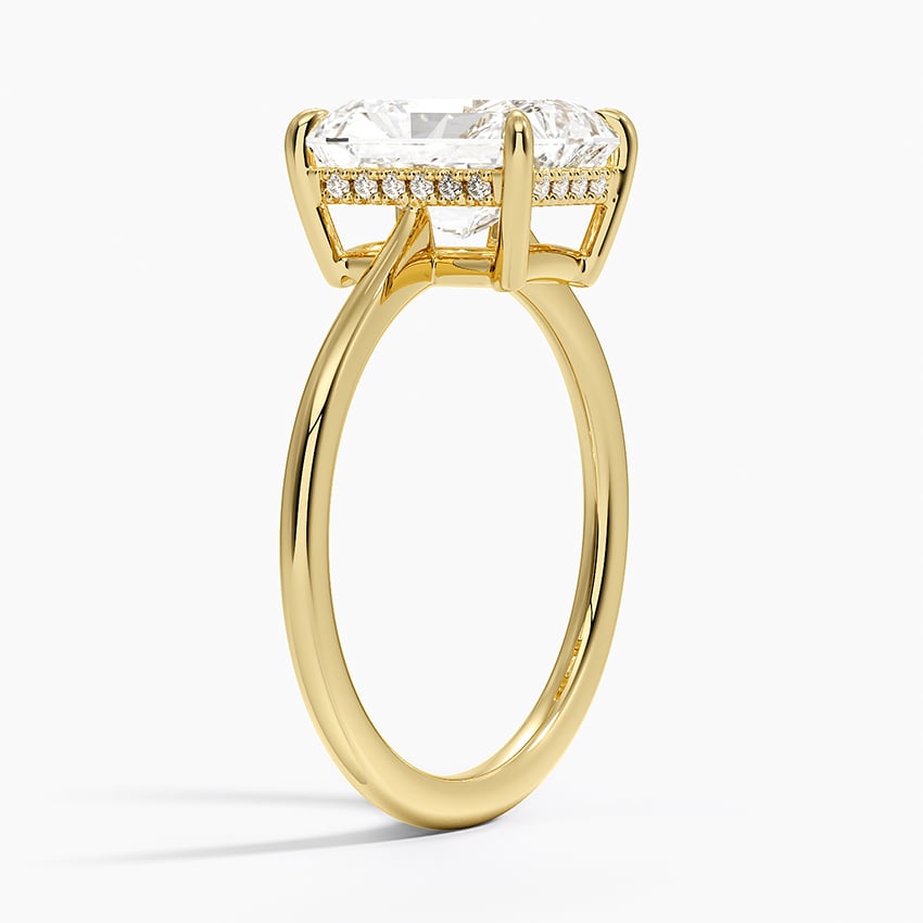 18K Yellow Gold Elle Hidden Halo Diamond Ring