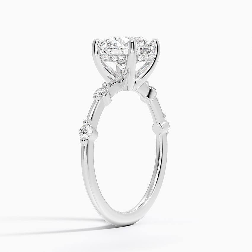 Platinum Aimee Hidden Halo Diamond Ring