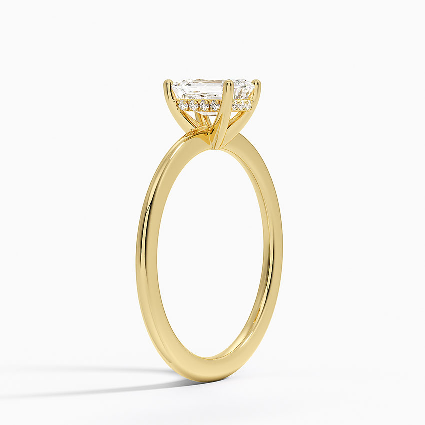 18K Yellow Gold Aimee Hidden Halo Diamond Ring