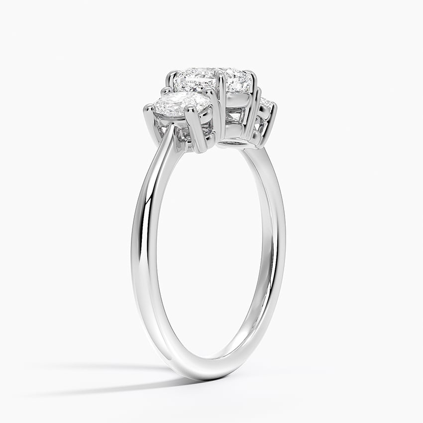 Platinum Oval-Cut Three Stone Diamond Ring (1/2 ct. tw.)