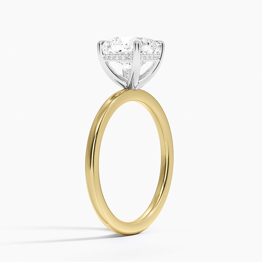 Platinum Adorned Mixed Metal Diamond Ring