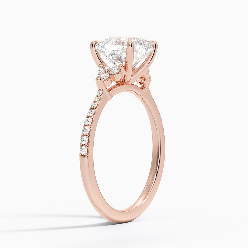 14K Rose Gold Melody Pavé Diamond Ring