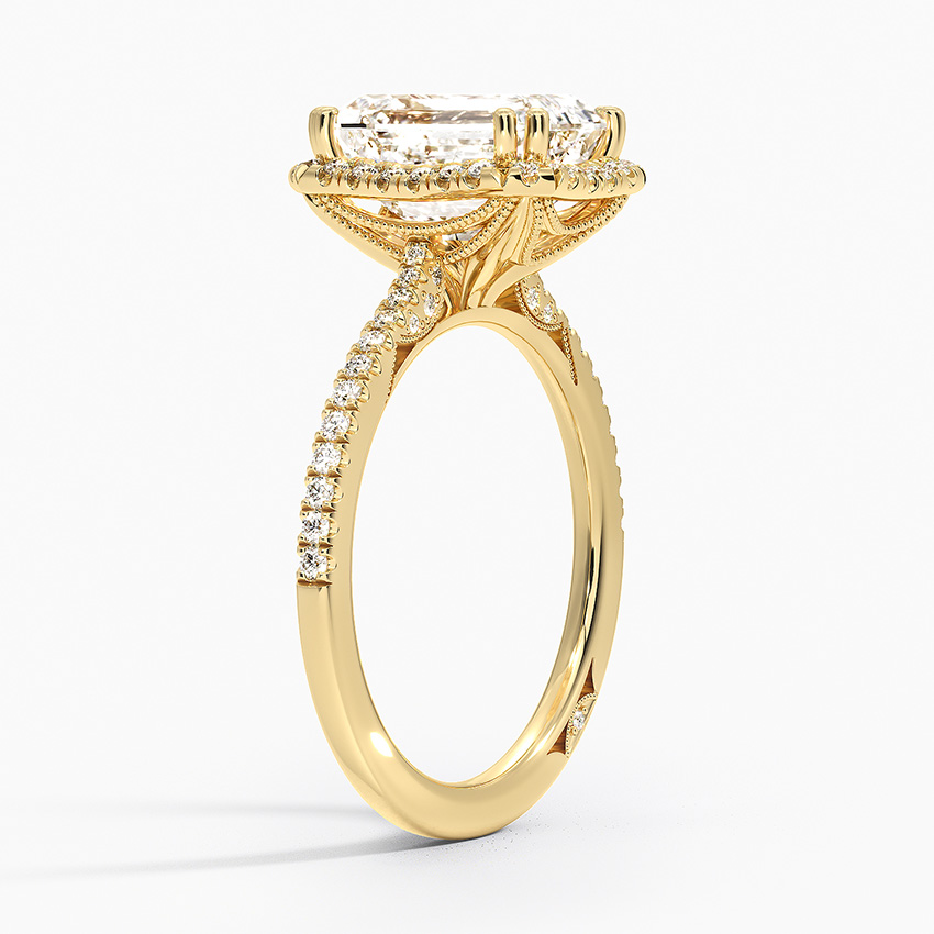 18K Yellow Gold Simply Tacori Cathedral Drape Diamond Ring