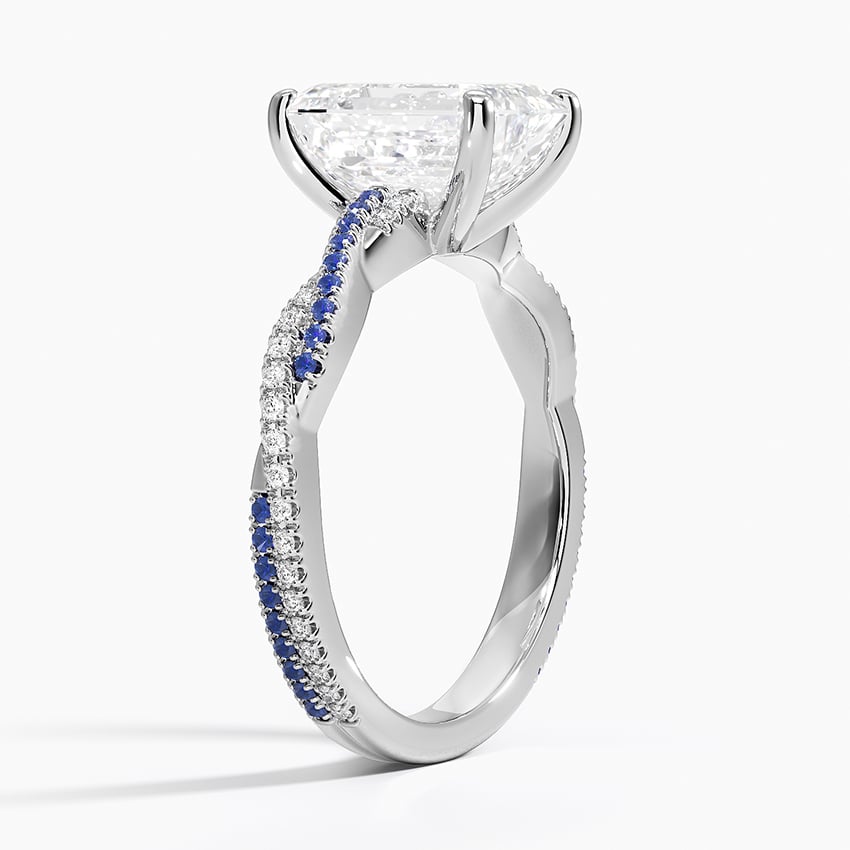 Petite Twisted Vine Sapphire and Diamond Ring