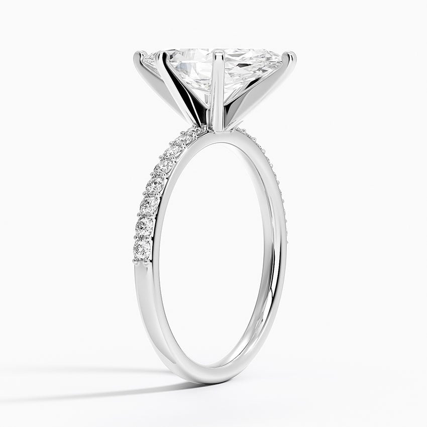 Petite Diamond Engagement Ring - Shared Prong