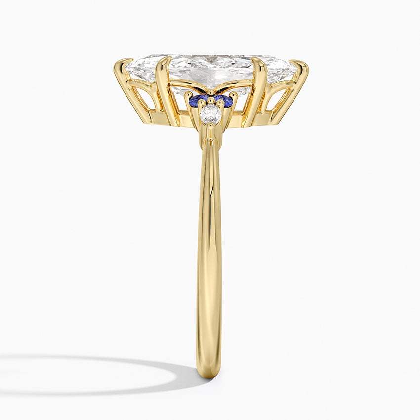 18K Yellow Gold Nadia Sapphire and Diamond Ring