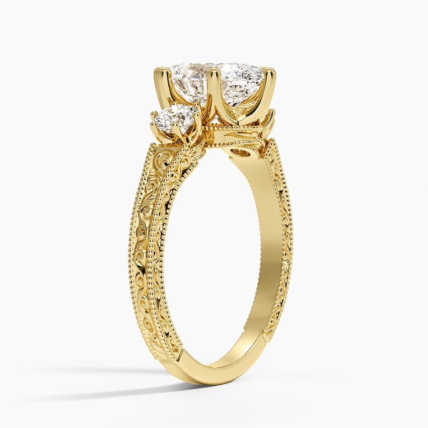 Hudson Three Stone Diamond Ring - Brilliant Earth