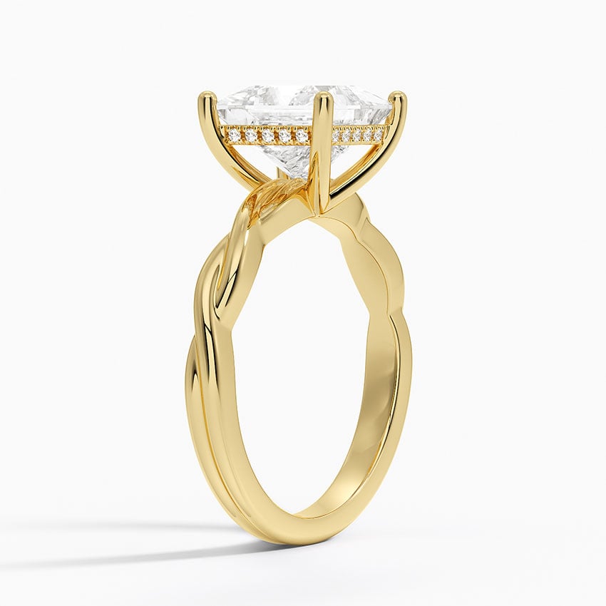 Twisted Vine Hidden Halo Diamond Ring