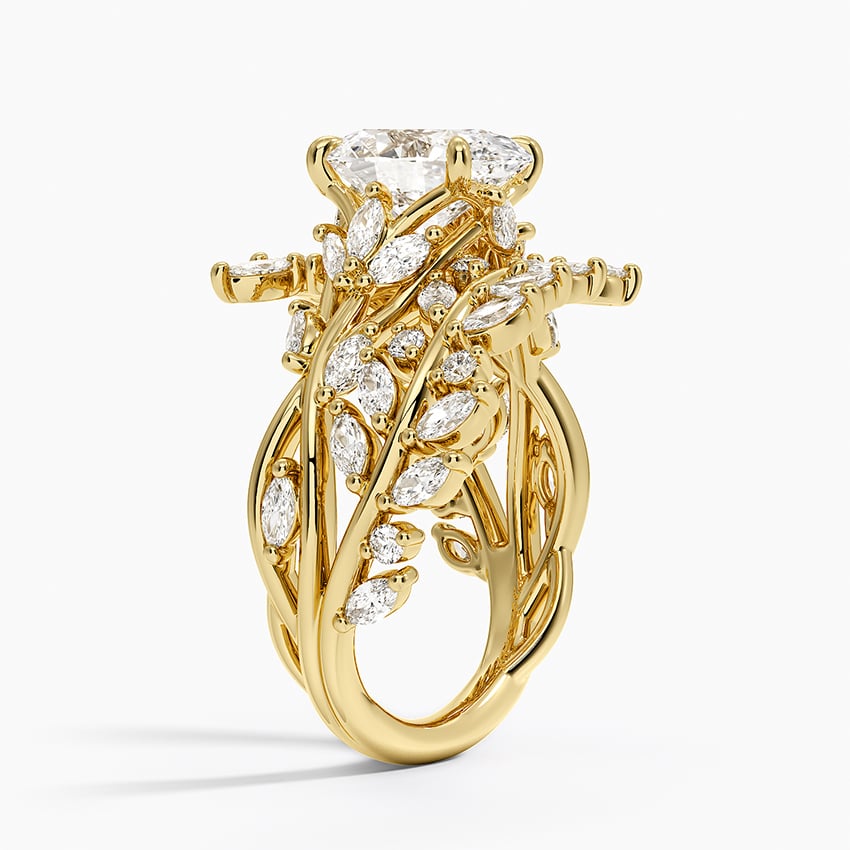 18K Yellow Gold Secret Garden Wrap Diamond Ring