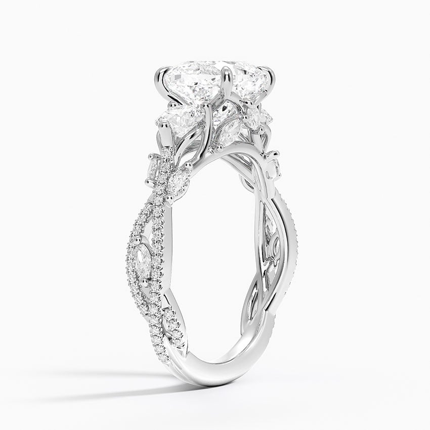 Luxe Secret Garden Three Stone Diamond Ring