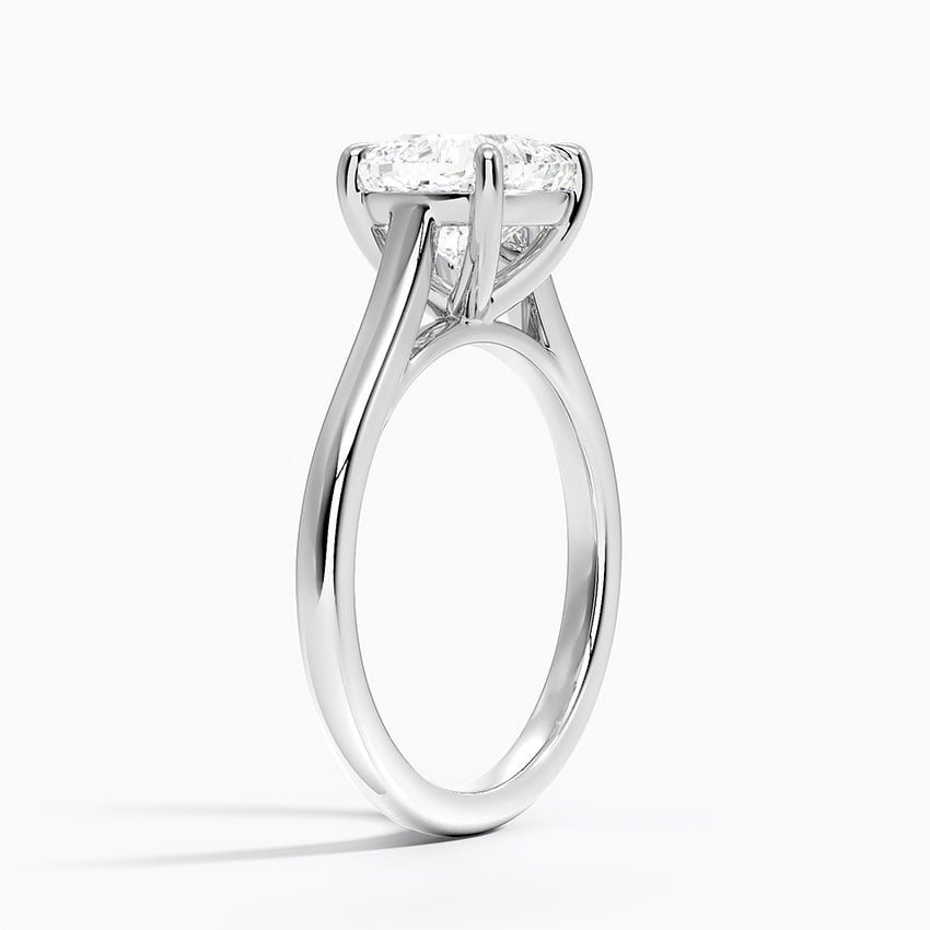 18K White Gold 2mm Provence Solitaire Ring
