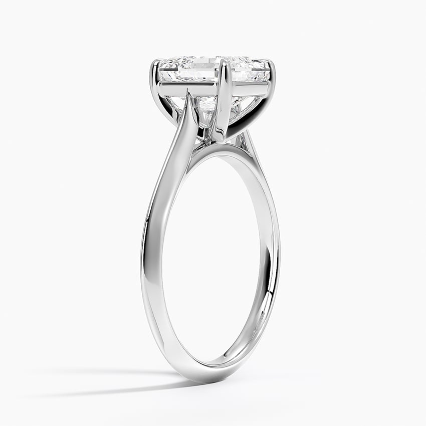 18K White Gold Piper Knife Edge Solitaire Ring