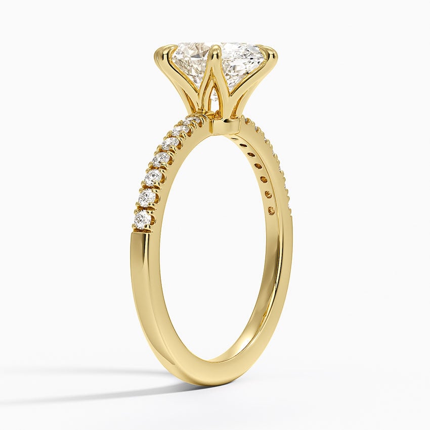 18K Yellow Gold Bliss Six-Prong Diamond Ring (1/6 ct. tw.)
