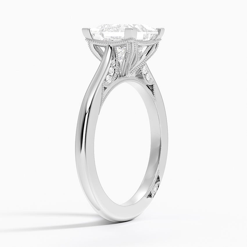 Cathedral Shoulder Bead Prong Diamond Setting