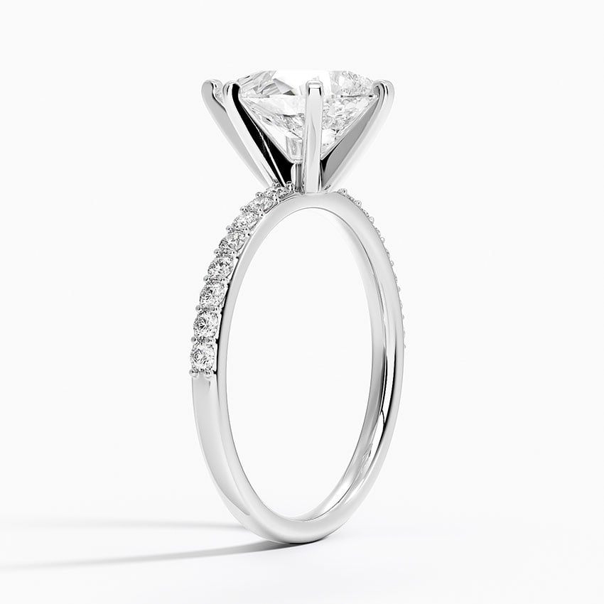 Petite Diamond Engagement Ring - Shared Prong