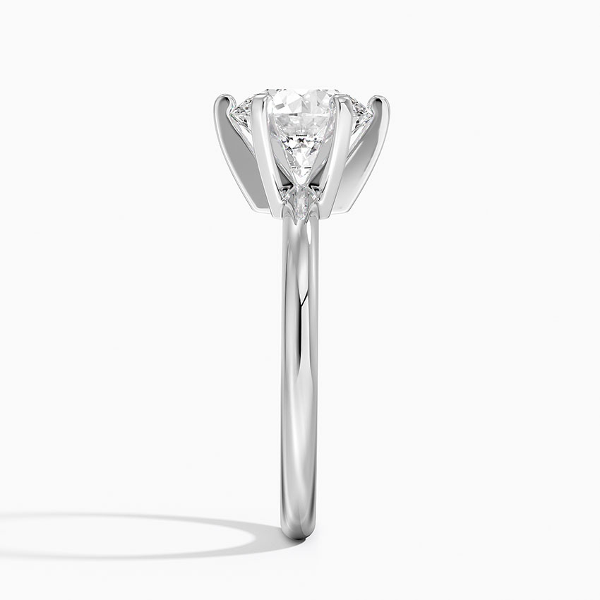 18K White Gold 2mm Comfort Fit Six-Prong Solitaire Ring