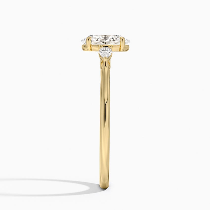 18K Yellow Gold Perfect Fit Aria Three Stone Diamond Ring