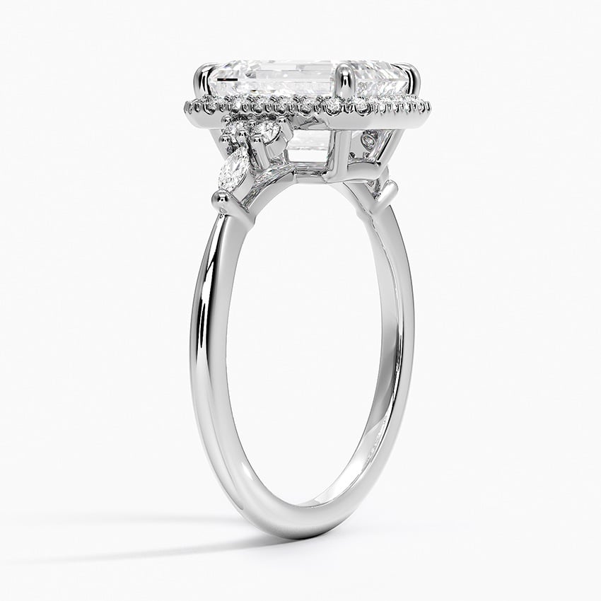 Diamond Halo Accent Engagement Rings