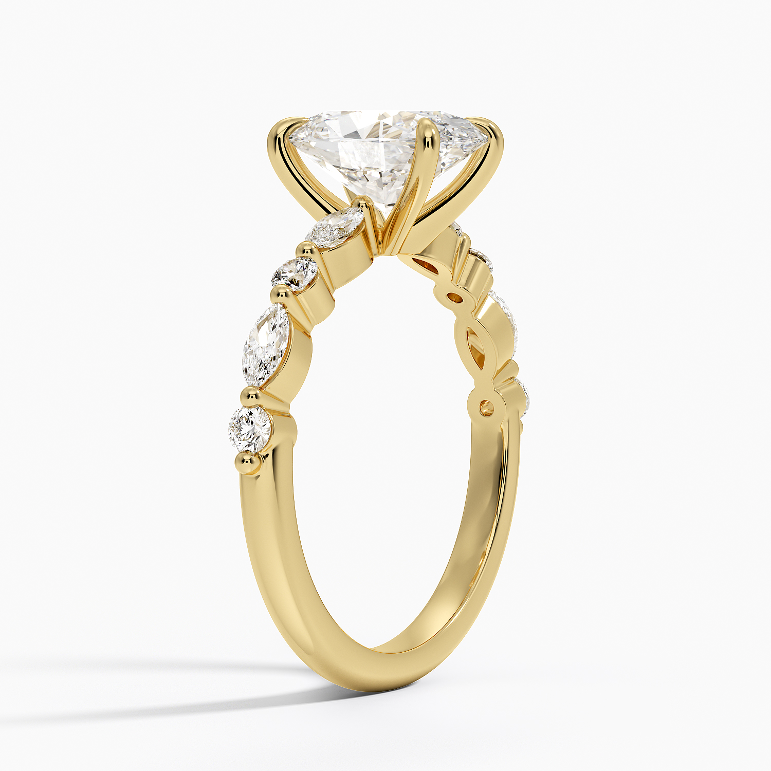 18K Yellow Gold Versailles Half-Coverage Diamond Ring (1/3 ct. tw.)