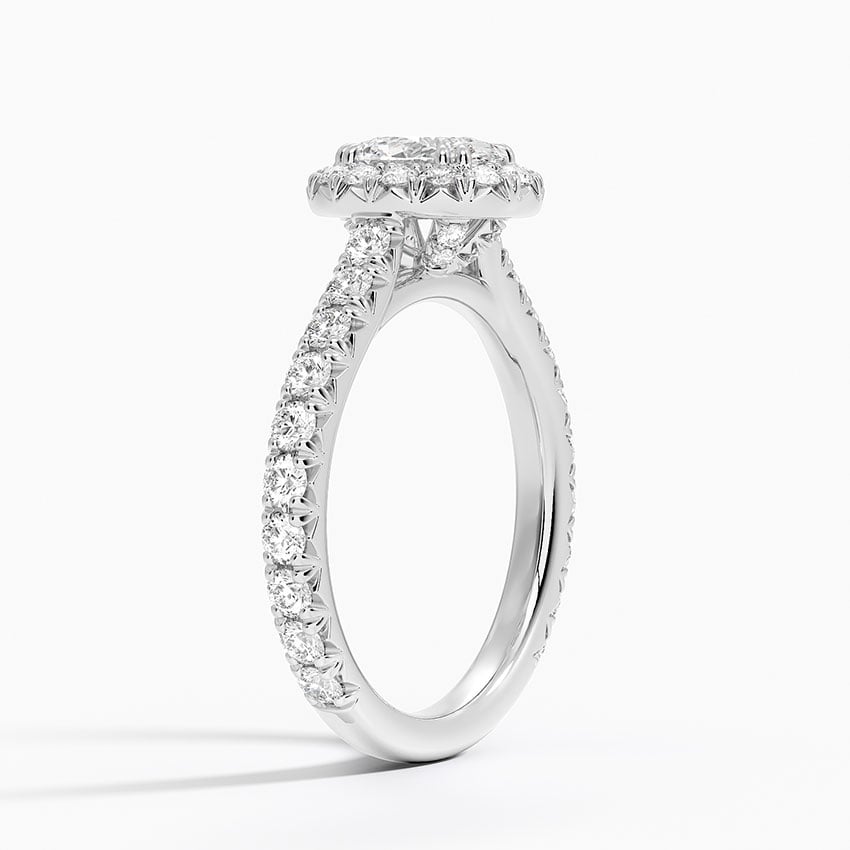 18K White Gold Luxe Sienna Halo Diamond Ring (3/4 ct. tw.)