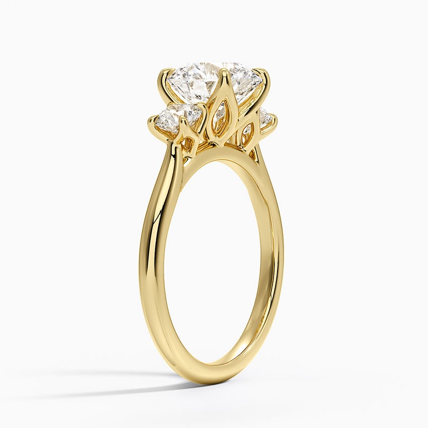 18K Yellow Gold Elodie Perfect Fit Three Stone Diamond Ring (1/2 ct. tw.)