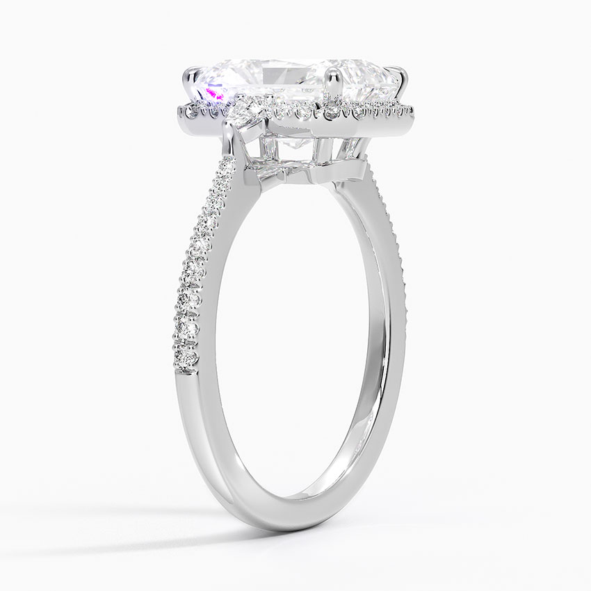 Pear Halo Diamond Ring