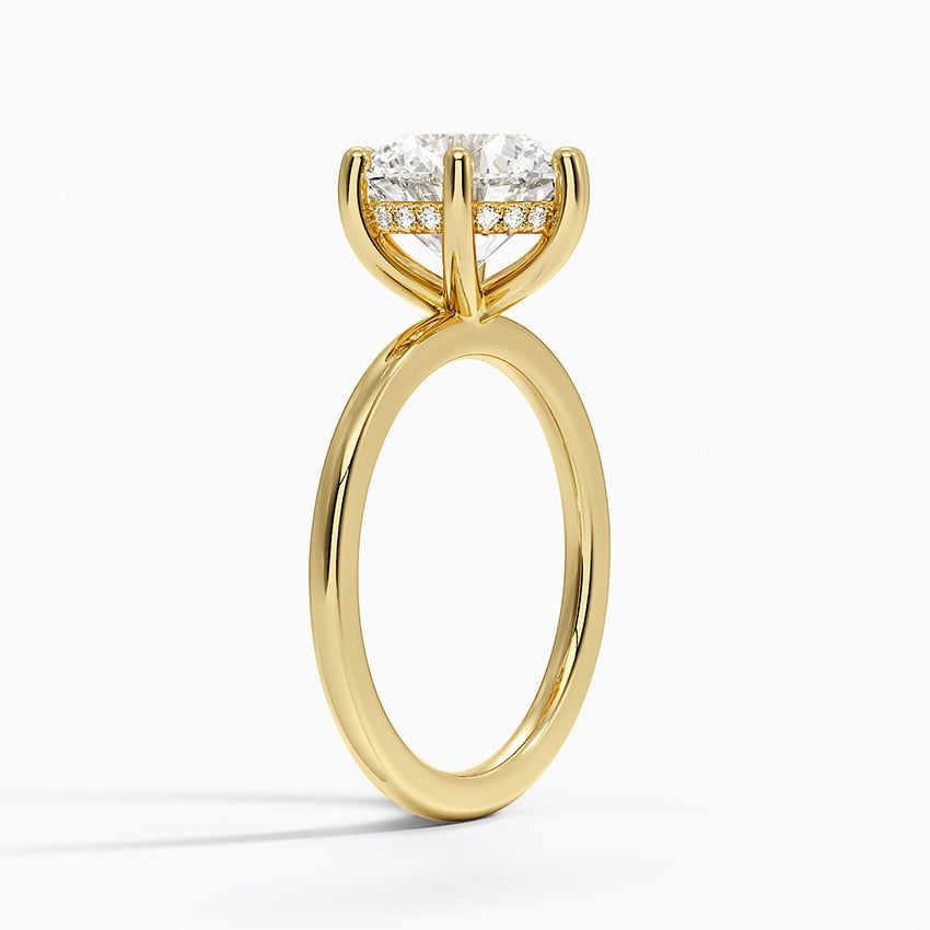 18K Yellow Gold Sydney Flush Fit Six-Prong Diamond Ring