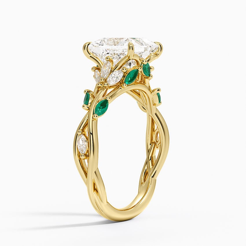 Secret Garden Lab Emerald and Diamond Ring
