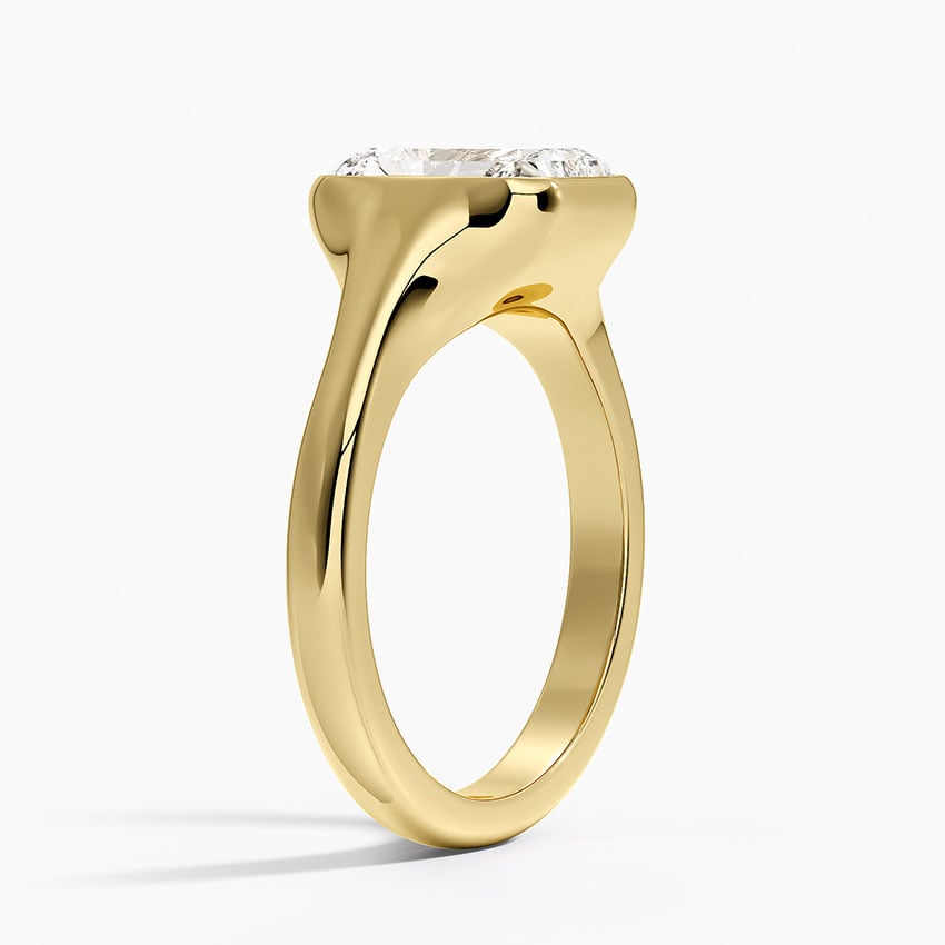 Bezel Solitaire Signet Ring