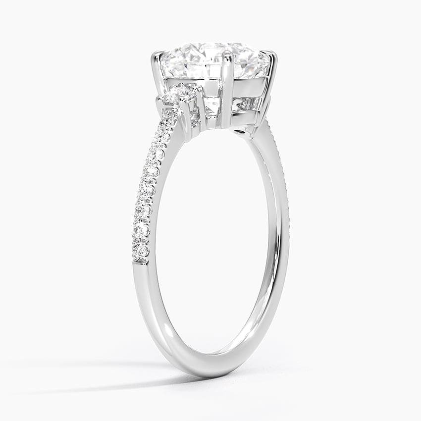 Platinum Lyra Three Stone Diamond Ring (1/4 ct. tw.)