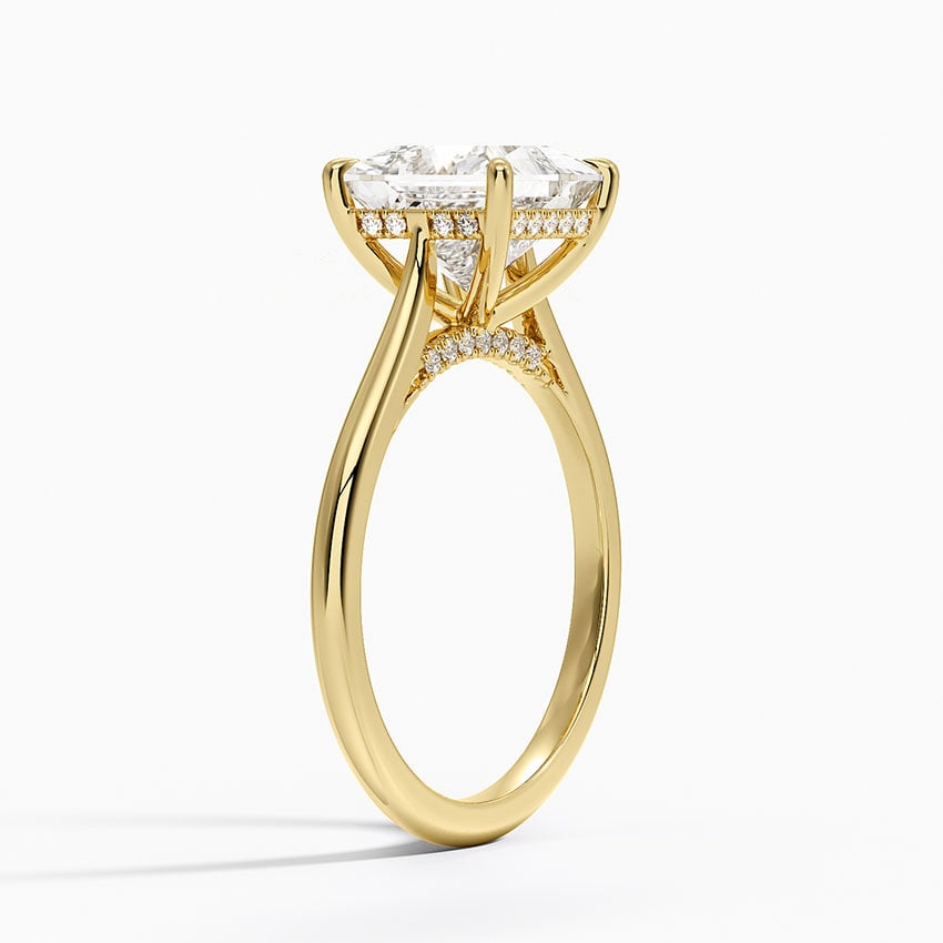 Diamond Bridge Solitaire Engagement Ring