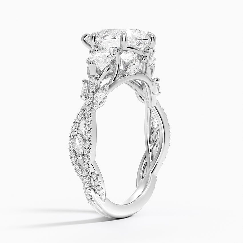 Luxe Secret Garden Three Stone Diamond Ring