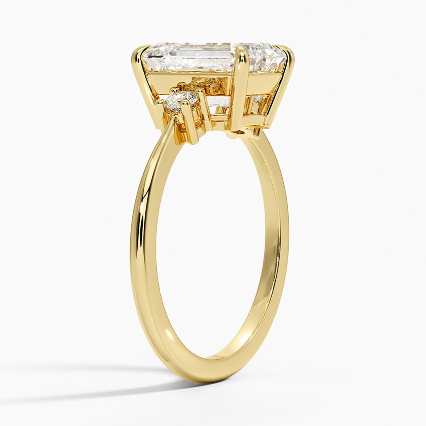 18K Yellow Gold Petite Selene Three Stone Diamond Ring (1/10 ct. tw.)
