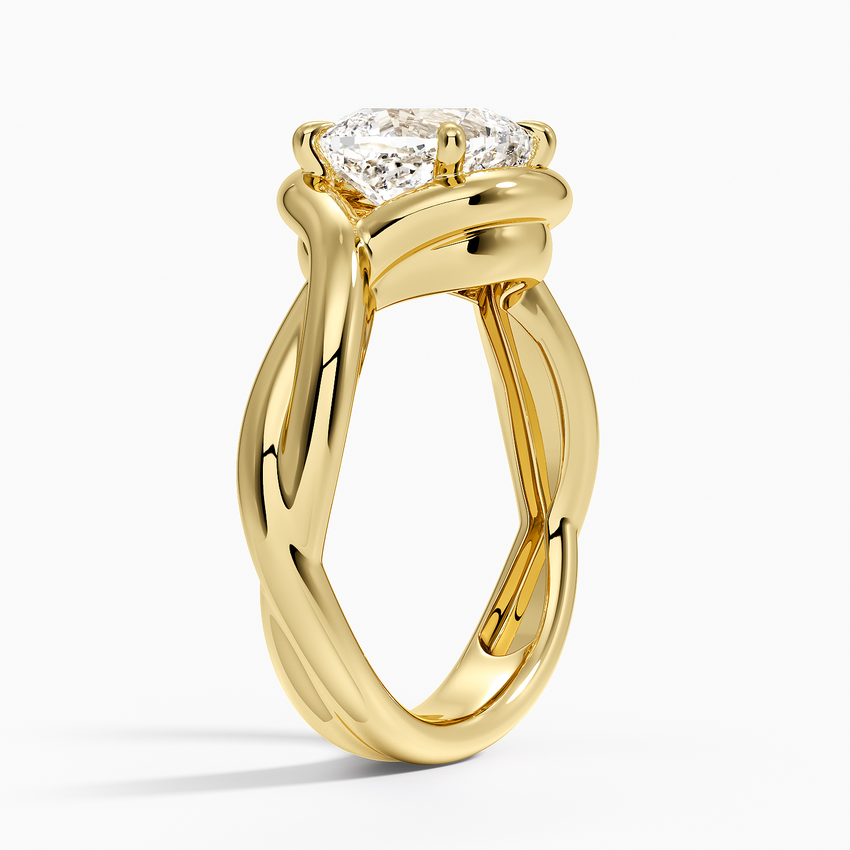 Bypass Twist Bezel Solitaire Diamond Ring