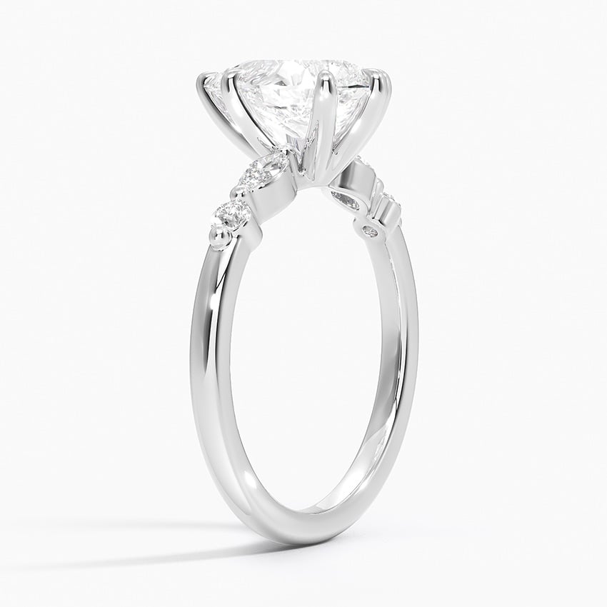 18K White Gold Versailles One-Quarter Coverage Diamond Ring