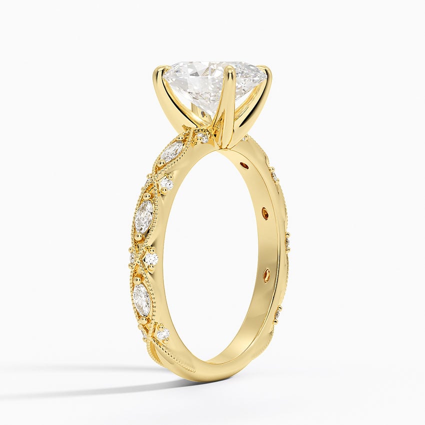Milgrain Engagement Ring